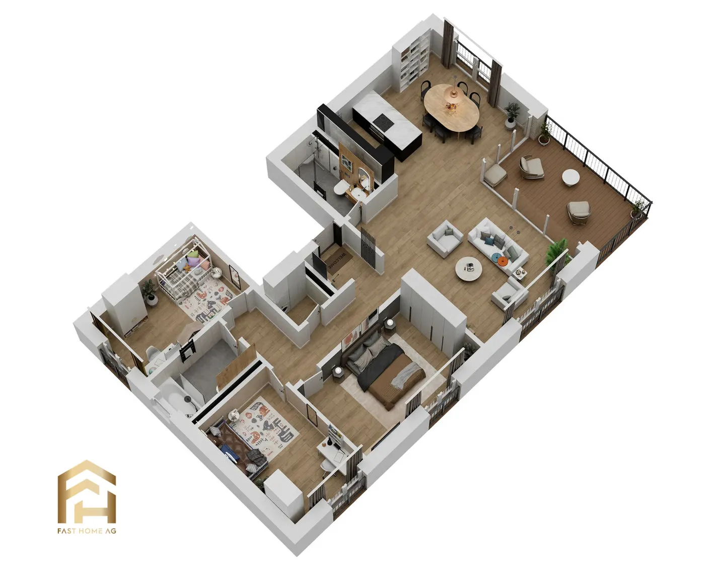 Spacieux appartement de 4.5 pièces à Ried-Brig à l'étage supérieur ouest - Photo 8 sur 13