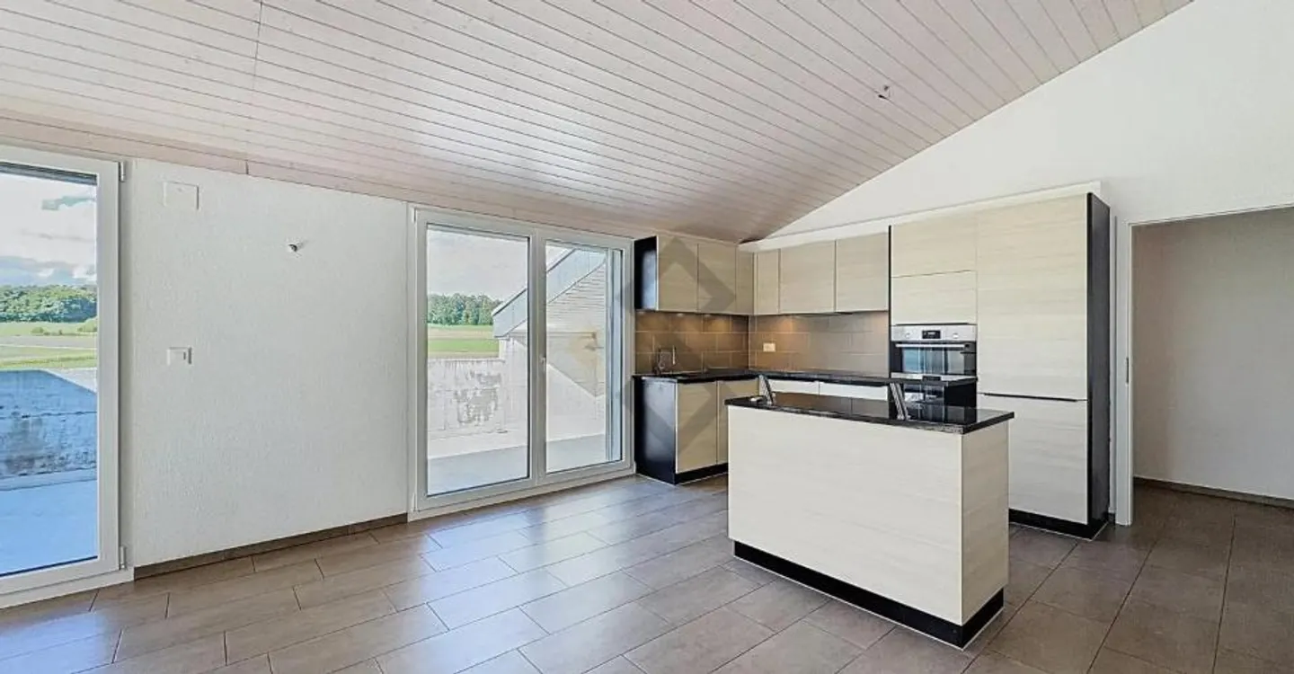 Schöne Dachgeschosswohnung mit 4,5 Zimmern in Fétigny - Foto 4 von 11
