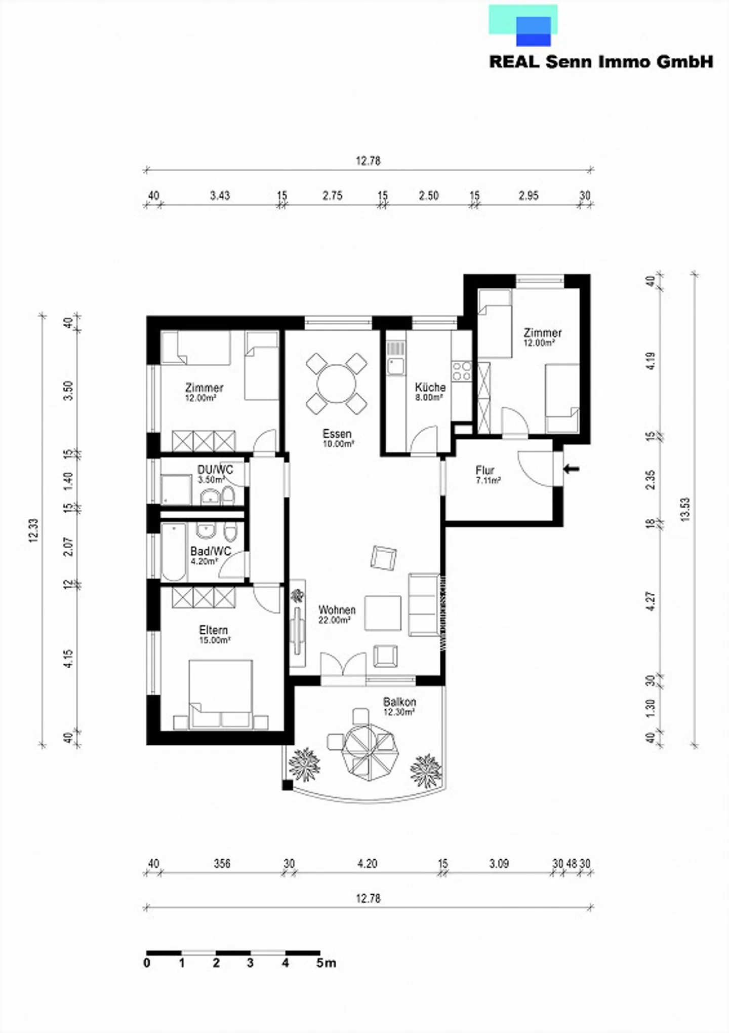 Looking for a new tenant 4.5 room apartment with evening sun and large balcony - Photo 12 of 12