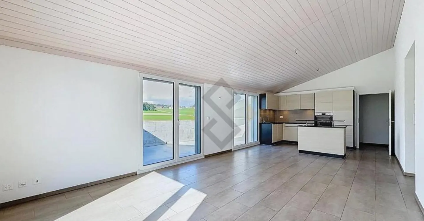Schöne Dachgeschosswohnung mit 4,5 Zimmern in Fétigny - Foto 3 von 11