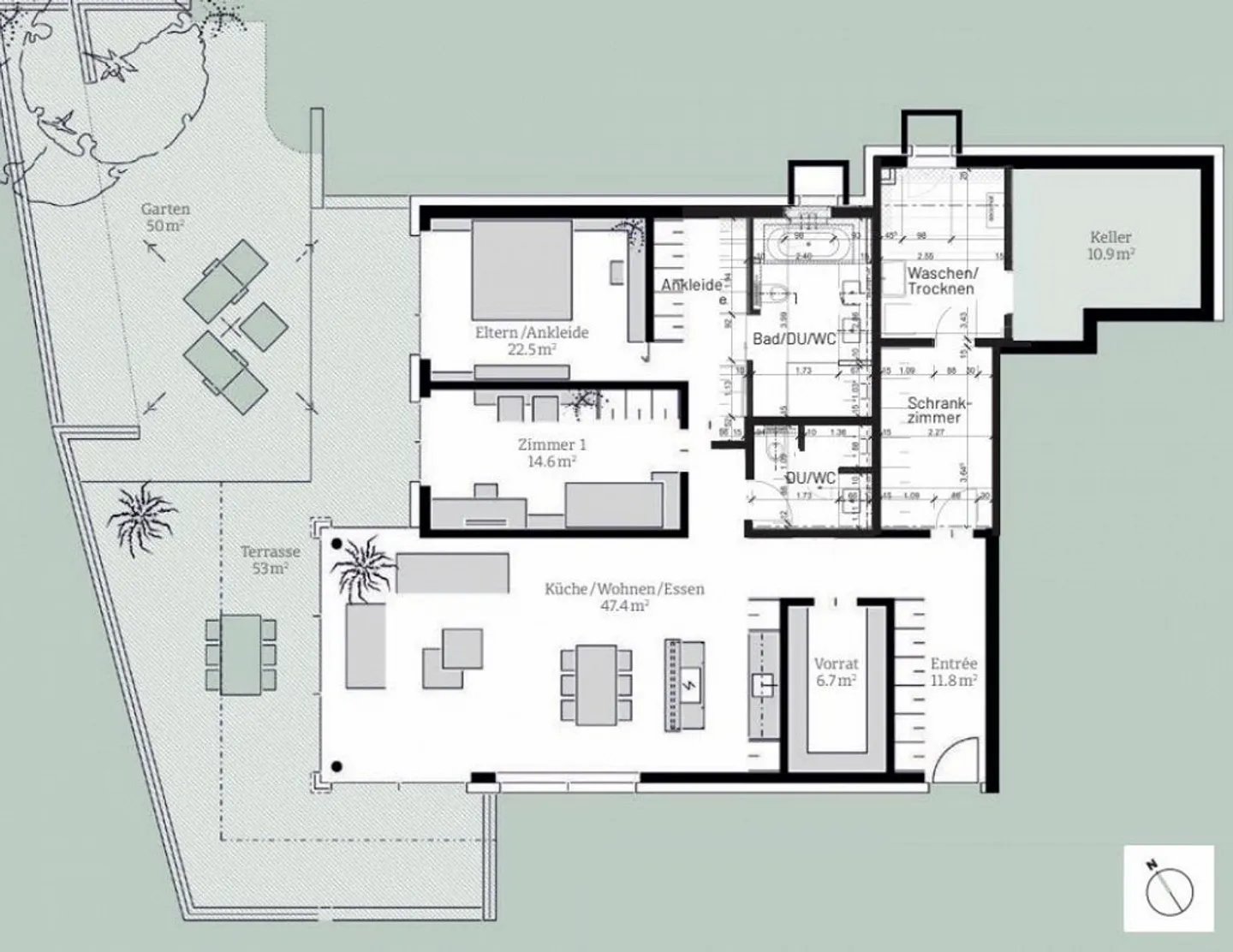 Appartamento giardino esclusivo di 3,5 stanze - Foto 17 di 19