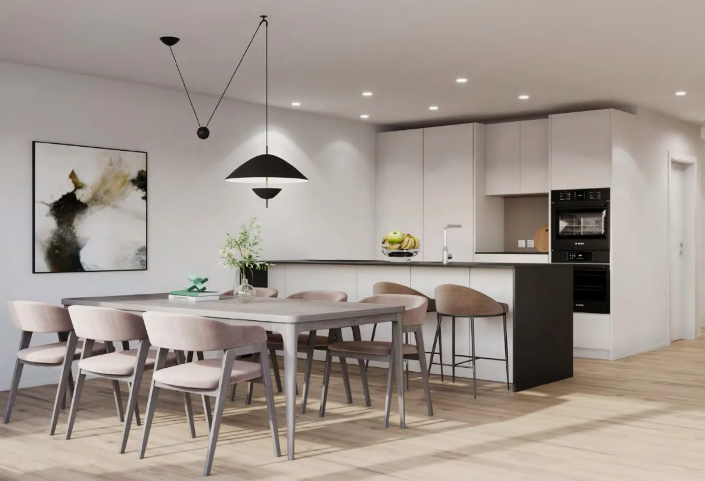 4.5-room penthouse apartment F in house B, 125m2 net living area, 50m2 terrace - Photo 4 of 11