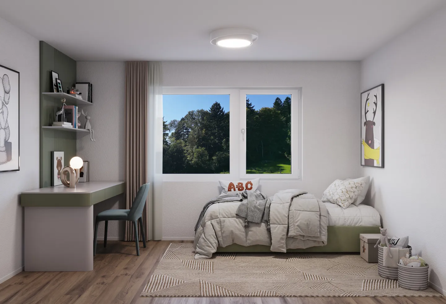 4.5-room penthouse apartment F in house B, 125m2 net living area, 50m2 terrace - Photo 6 of 11