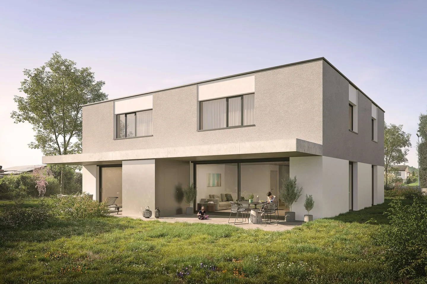 Maison jumelée de 5,5 pièces avec jardin et système PV - Début de la construction 2026 - Photo 1 sur 4