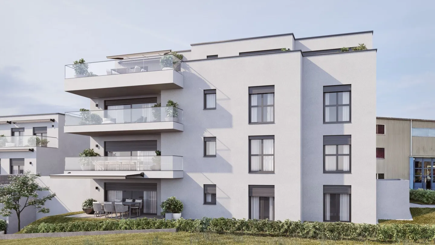 2½ Zimmer Attika Wohnung: Neubau mit Blick ins Grüne - Foto 1 von 9