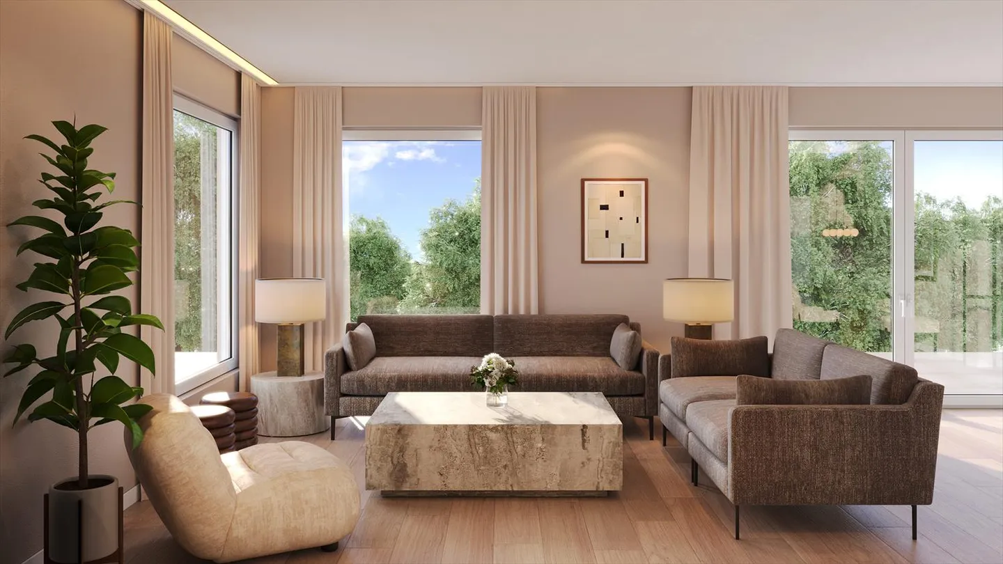 Anières – Nuovo Duplex Architettonico nel Cuore dei Vigneti con Giardino & Super Terrazze - Foto 12 di 30