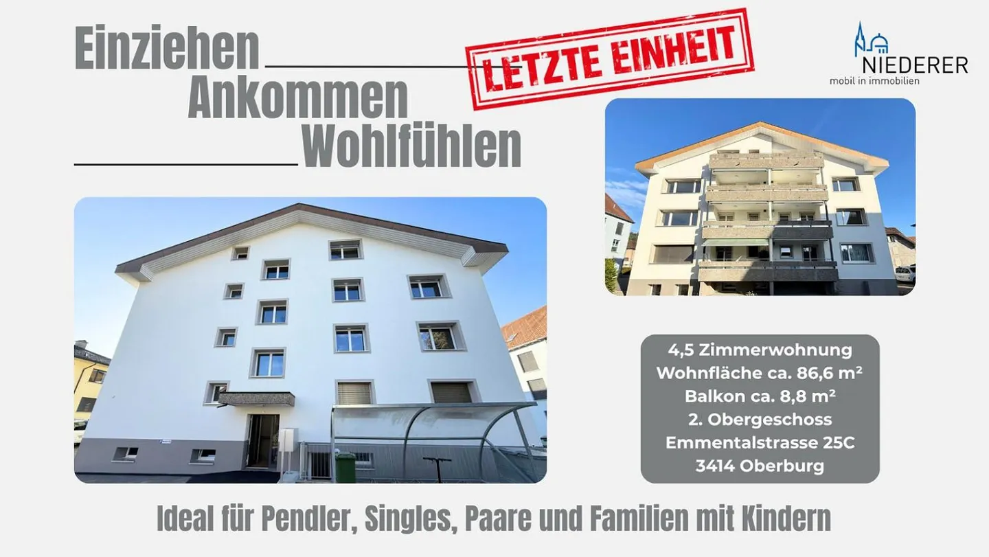First occupancy after complete renovation modern 4.5-room apartment in Oberburg - Photo 1 of 7