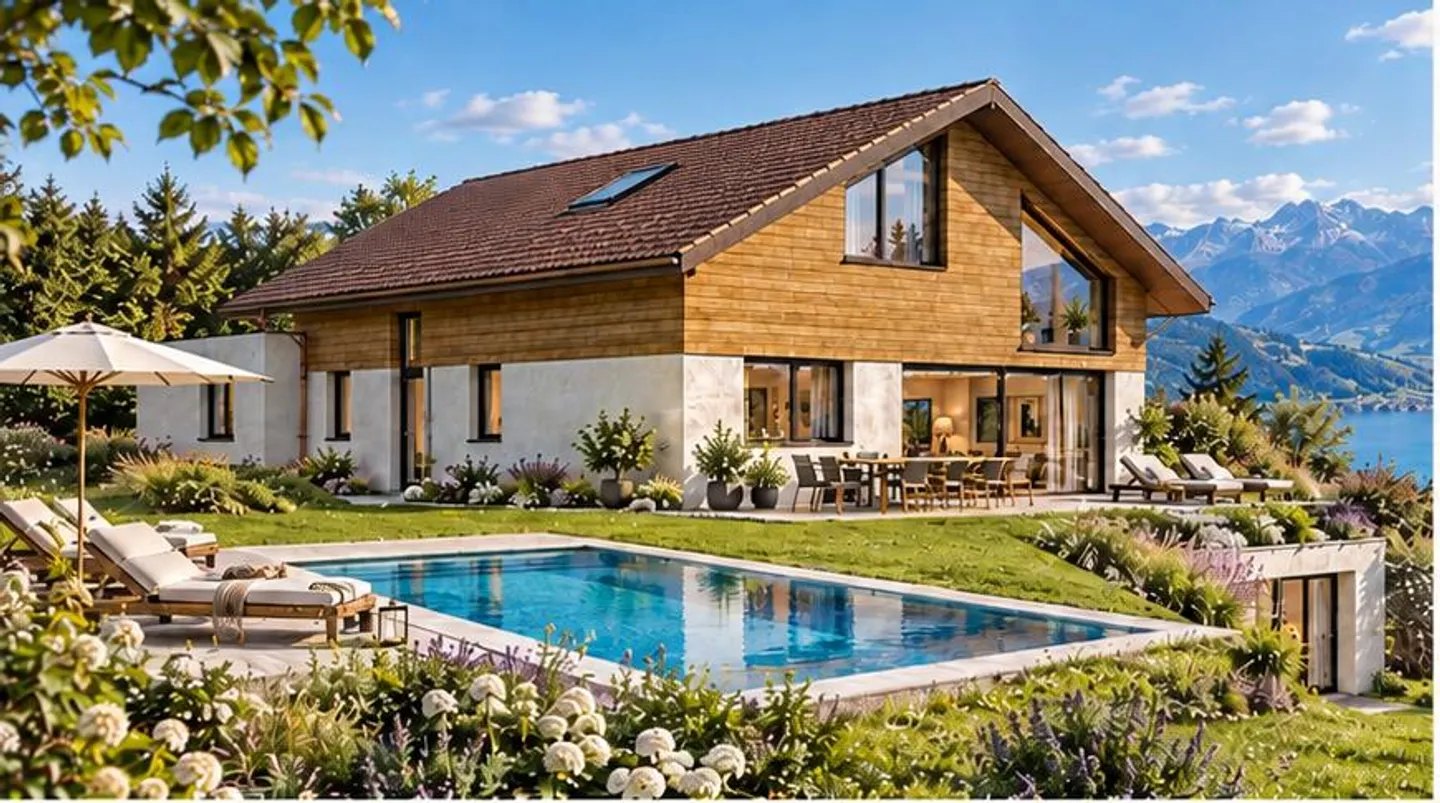 Maisons individuelles neuves exclusives avec piscine, sauna et vue sur le lac - Photo 1 sur 6