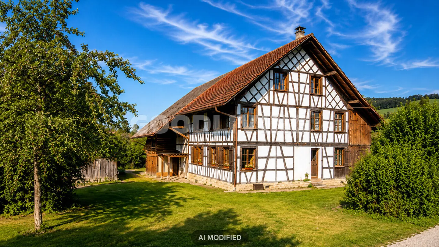Ferme historique avec un terrain généreux et un potentiel pour six appartements - Photo 1 sur 3