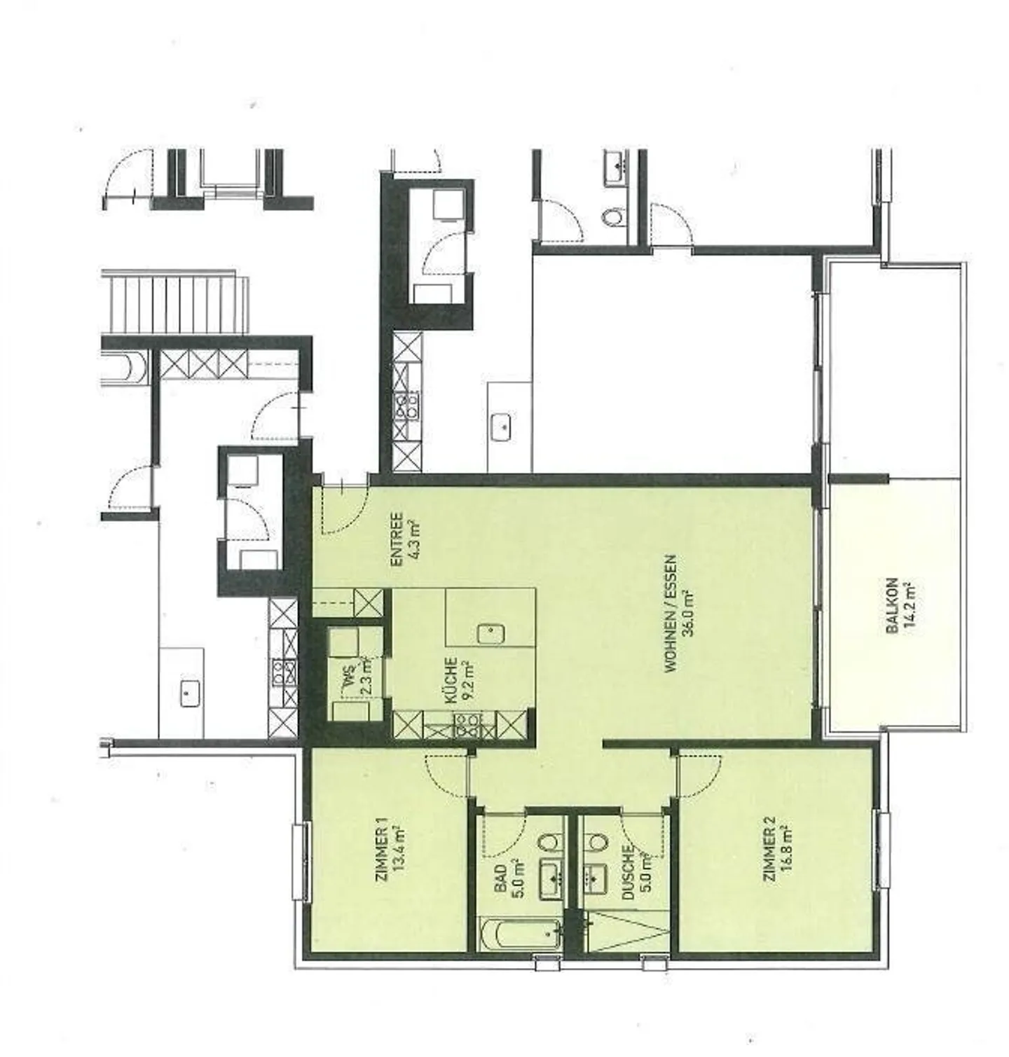 Appartamento 3.5 stanze nel parco residenziale di Chrobelbach - Foto 9 di 9
