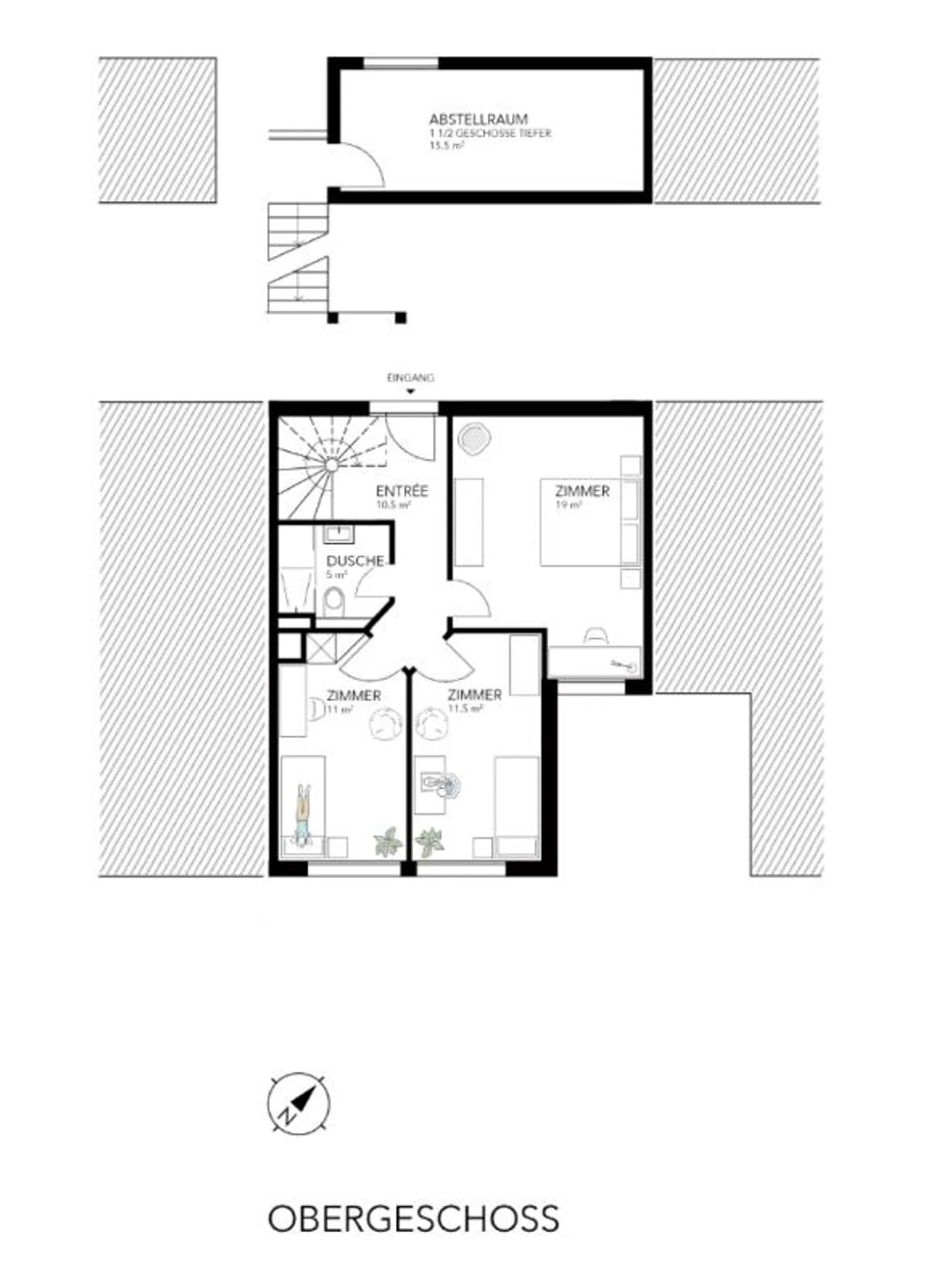 4.5 Room Maisonette with Hobby Room - Private Laundry Room - Photo 10 of 11