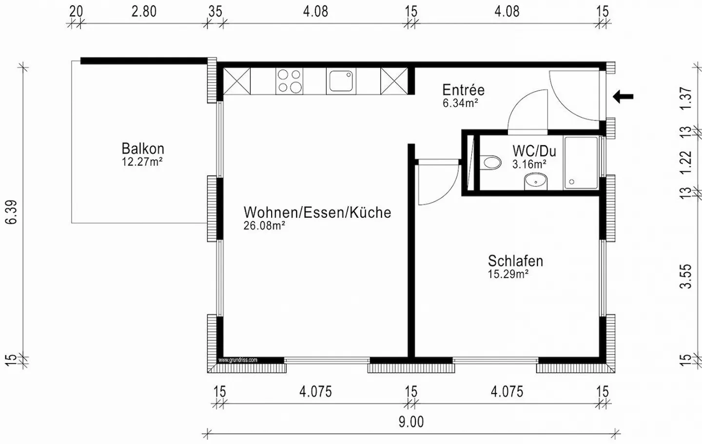 Appartamento 2.5 locali - Foto 9 di 9