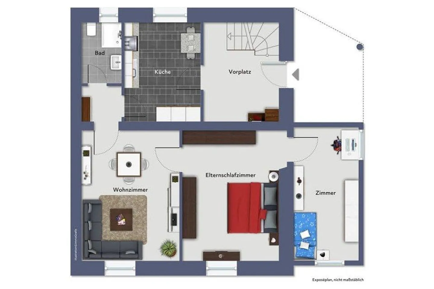 Incantevole appartamento con 3 stanze arredato - situato in posizione ideale! - Foto 12 di 12