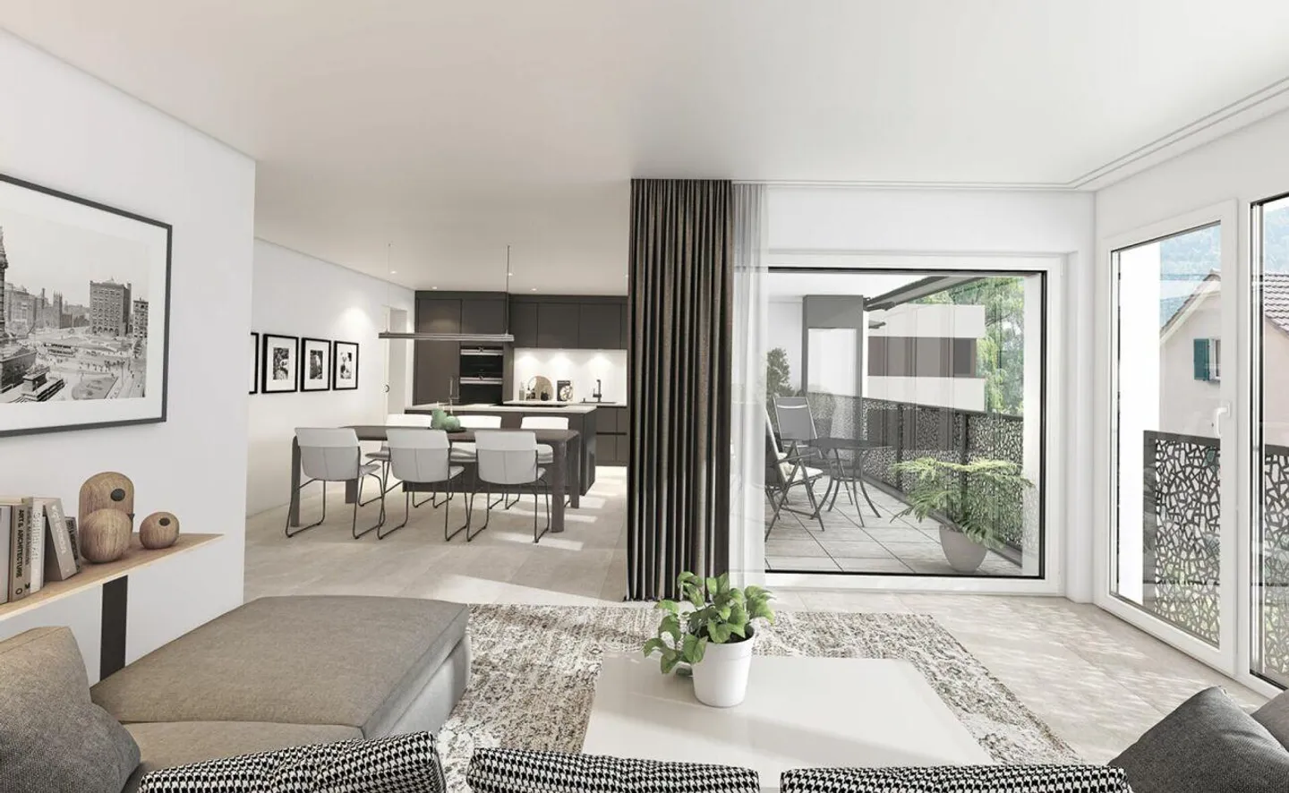 Nouvelle construction/première occupation : Appartement de jardin de 3,5 pièces de haute qualité avec terrasse spacieuse et véranda - Photo 2 sur 3