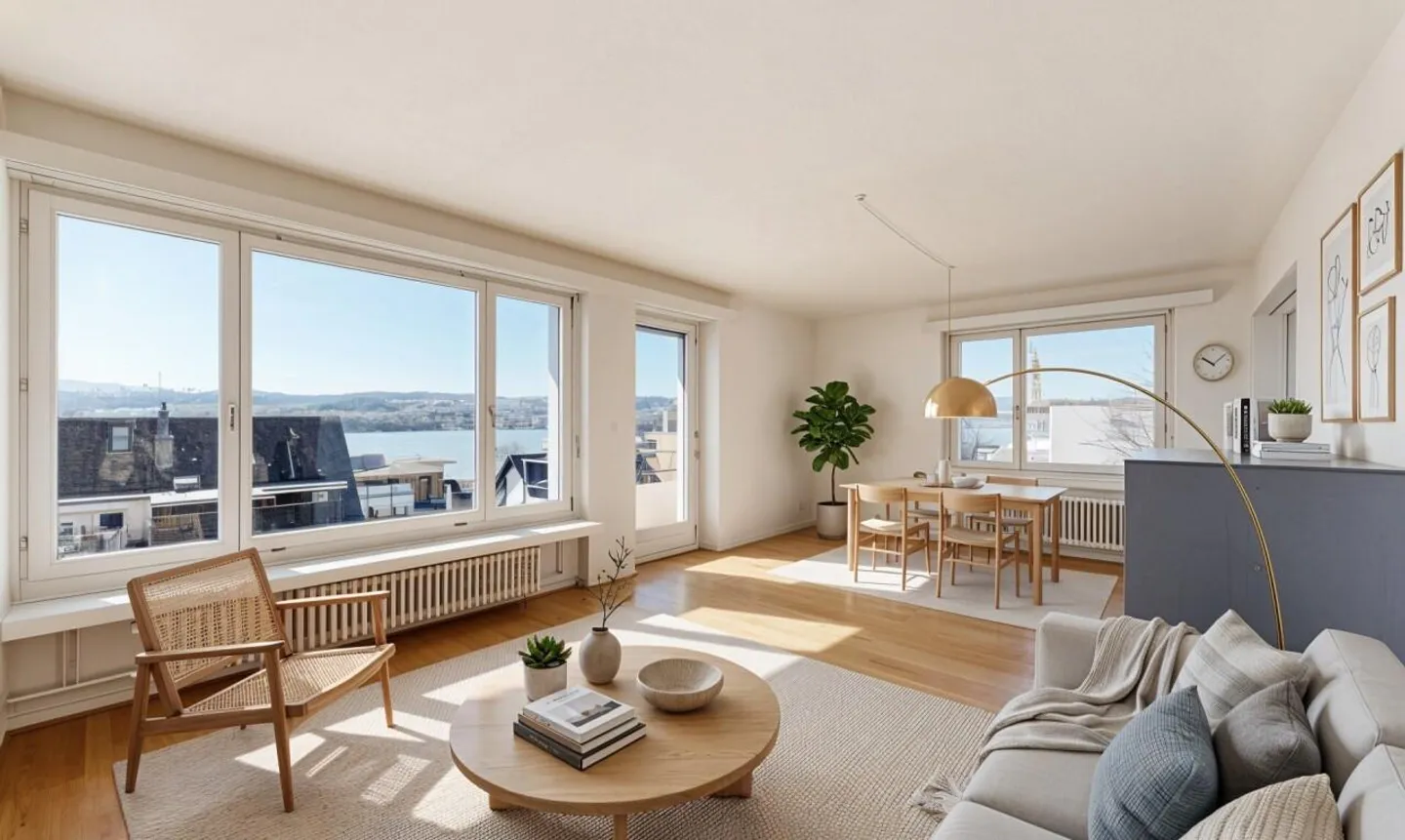 Light-flooded 4-room apartment with lake and mountain views in Meilen - Photo 1 of 11