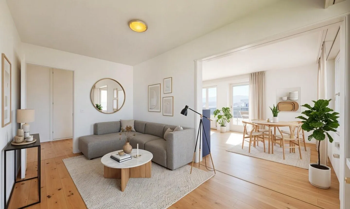 Light-flooded 4-room apartment with lake and mountain views in Meilen - Photo 3 of 11