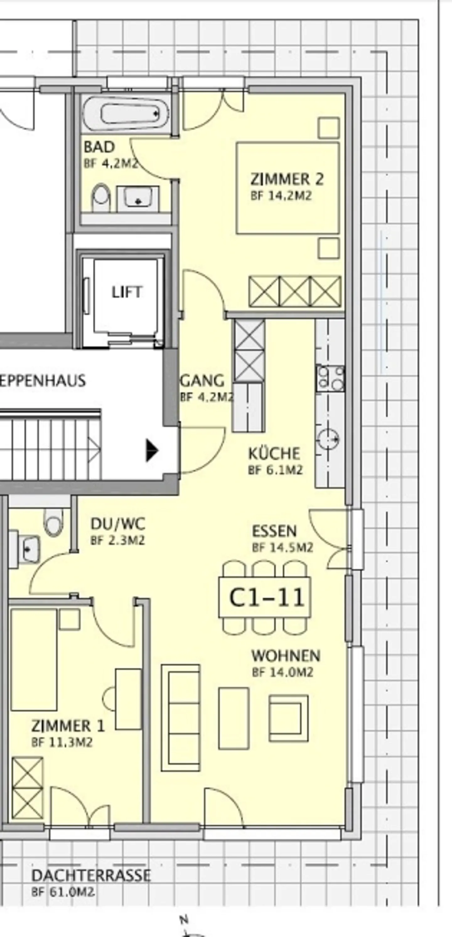 Top modern 3.5-room attic apartment in Boll - Photo 8 of 8