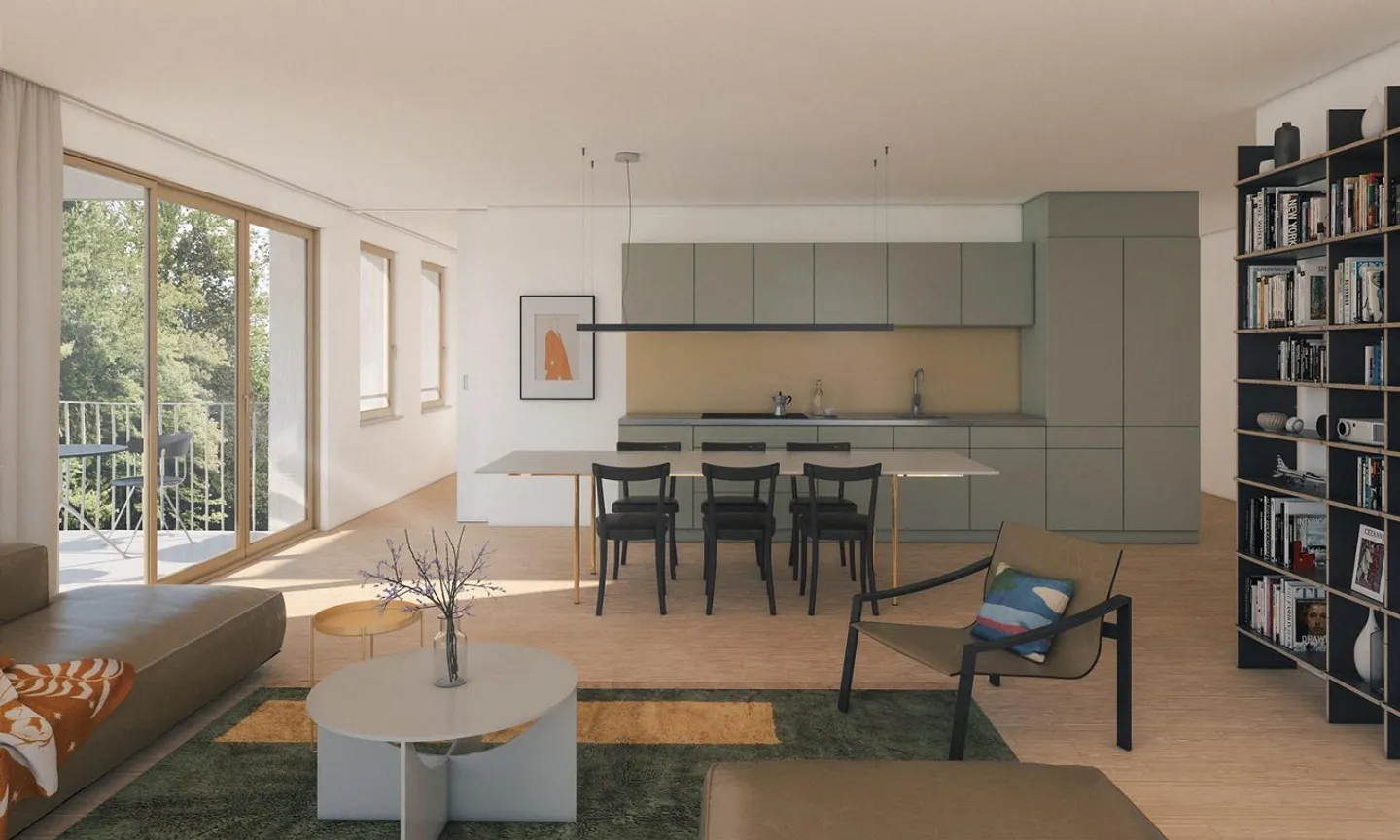 Kompakte 1.5-Zimmer-Wohnungen im AVES - Das Nest für Stadtvögel - Foto 1 di 4