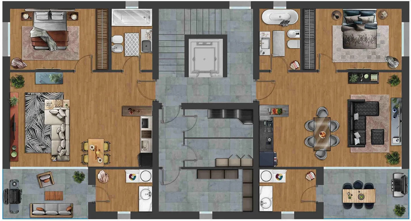 Neue elegante Wohnung mit großem Garten - Foto 15 von 21