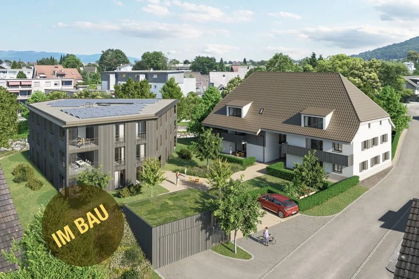 LINDENSTEG : Vivre au centre et de manière spacieuse, construction en gros œuvre très avancée - Photo 1 sur 5