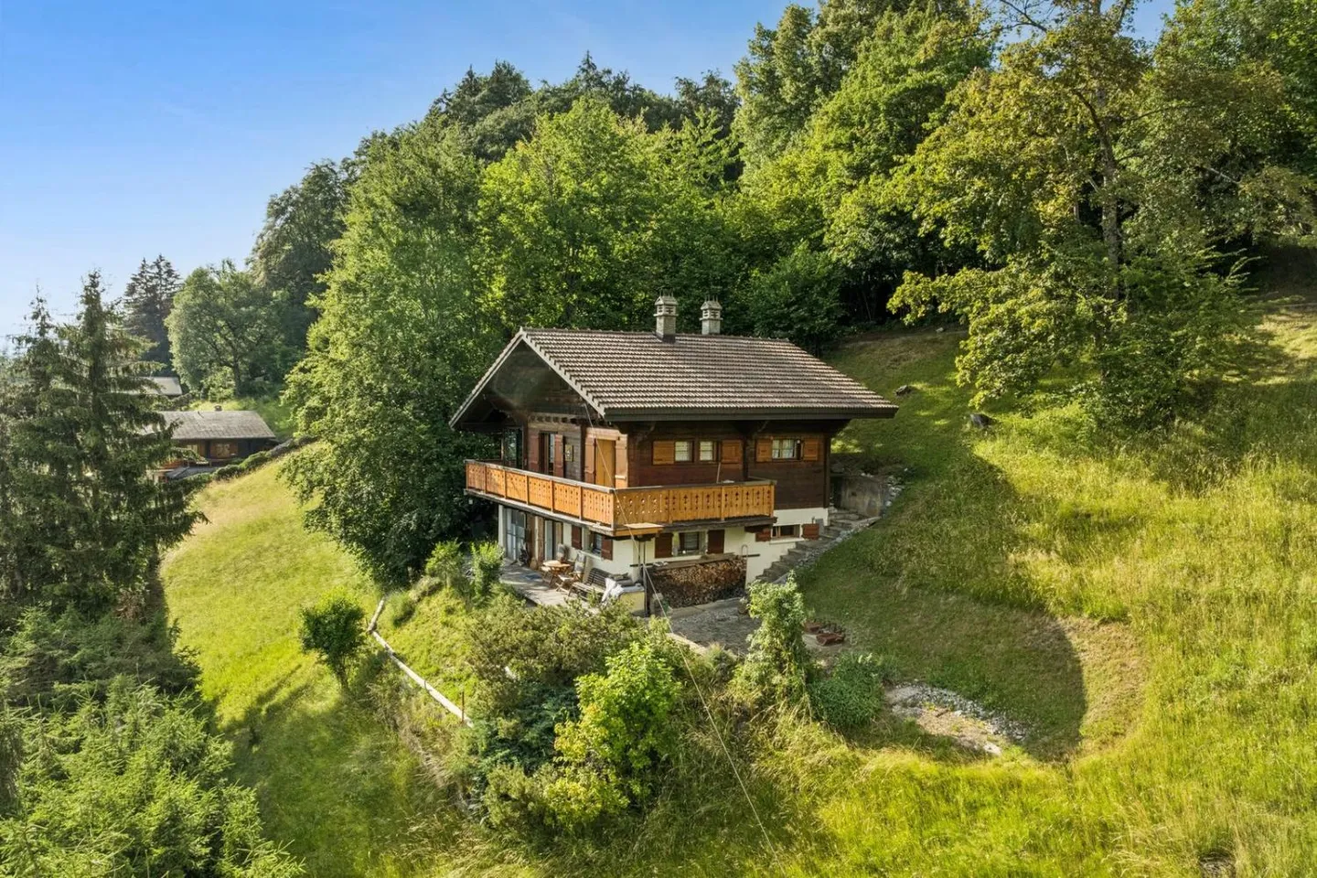 Traditional chalet for renovation in Gryon, with views and large garden - Photo 2 of 11