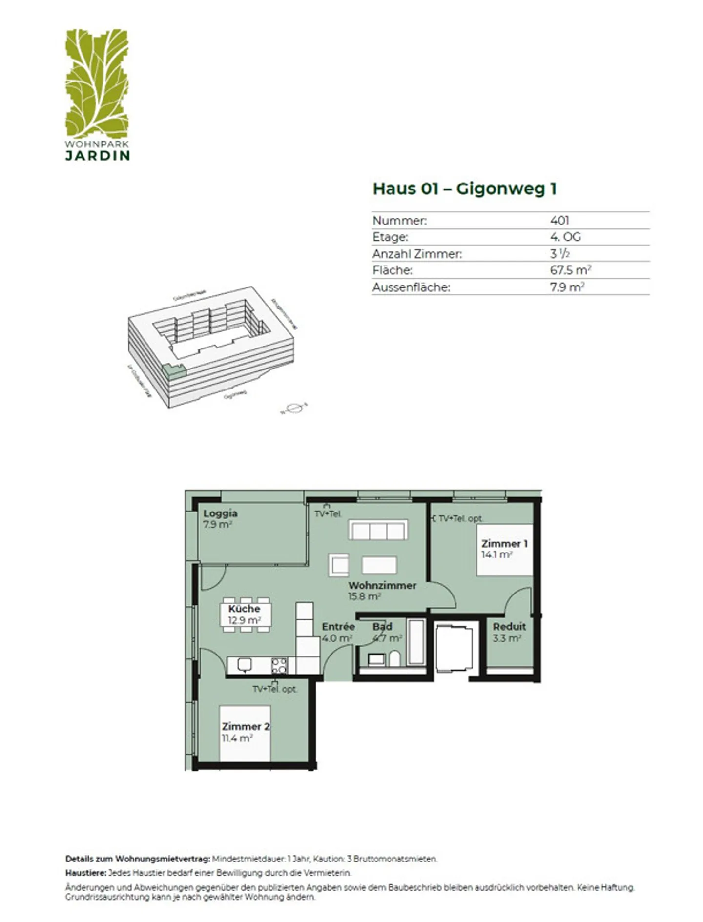 Moderne 3.5 Zimmerwohnung in Bern - Foto 8 von 8