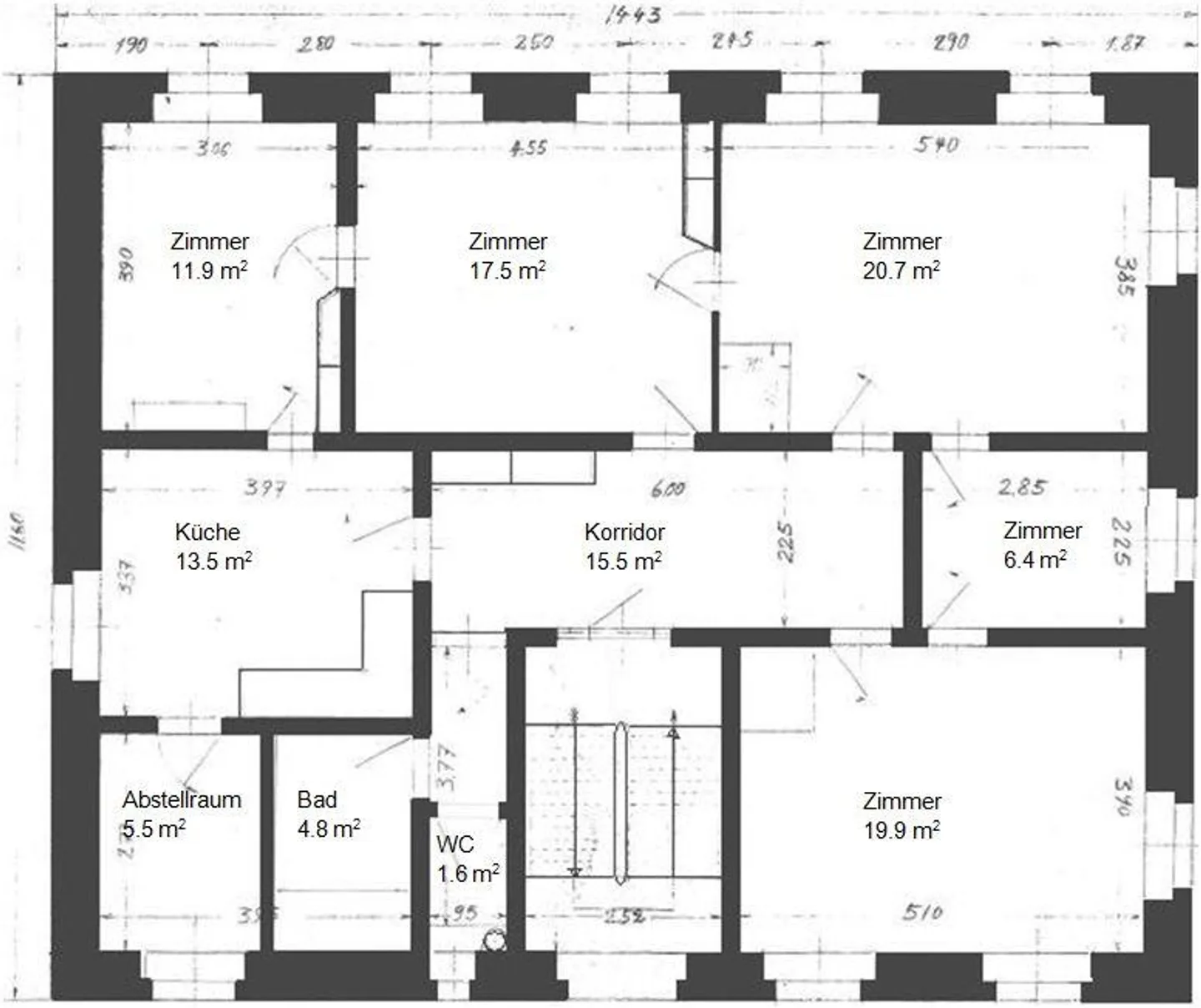Grosszügige Wohnung in historischem Gebäude - Foto 21 von 21