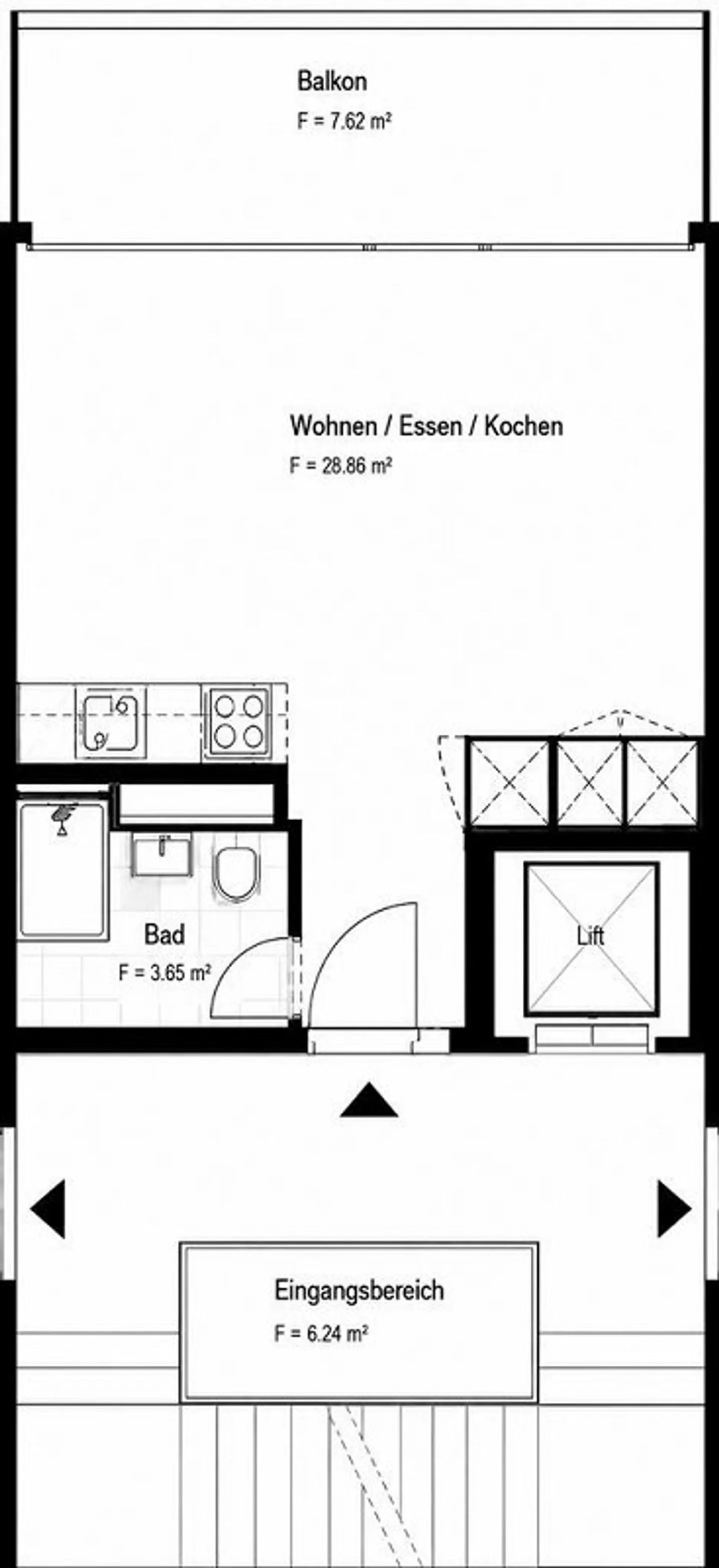 Cozy 1-room apartment for singles or students - Photo 7 of 7