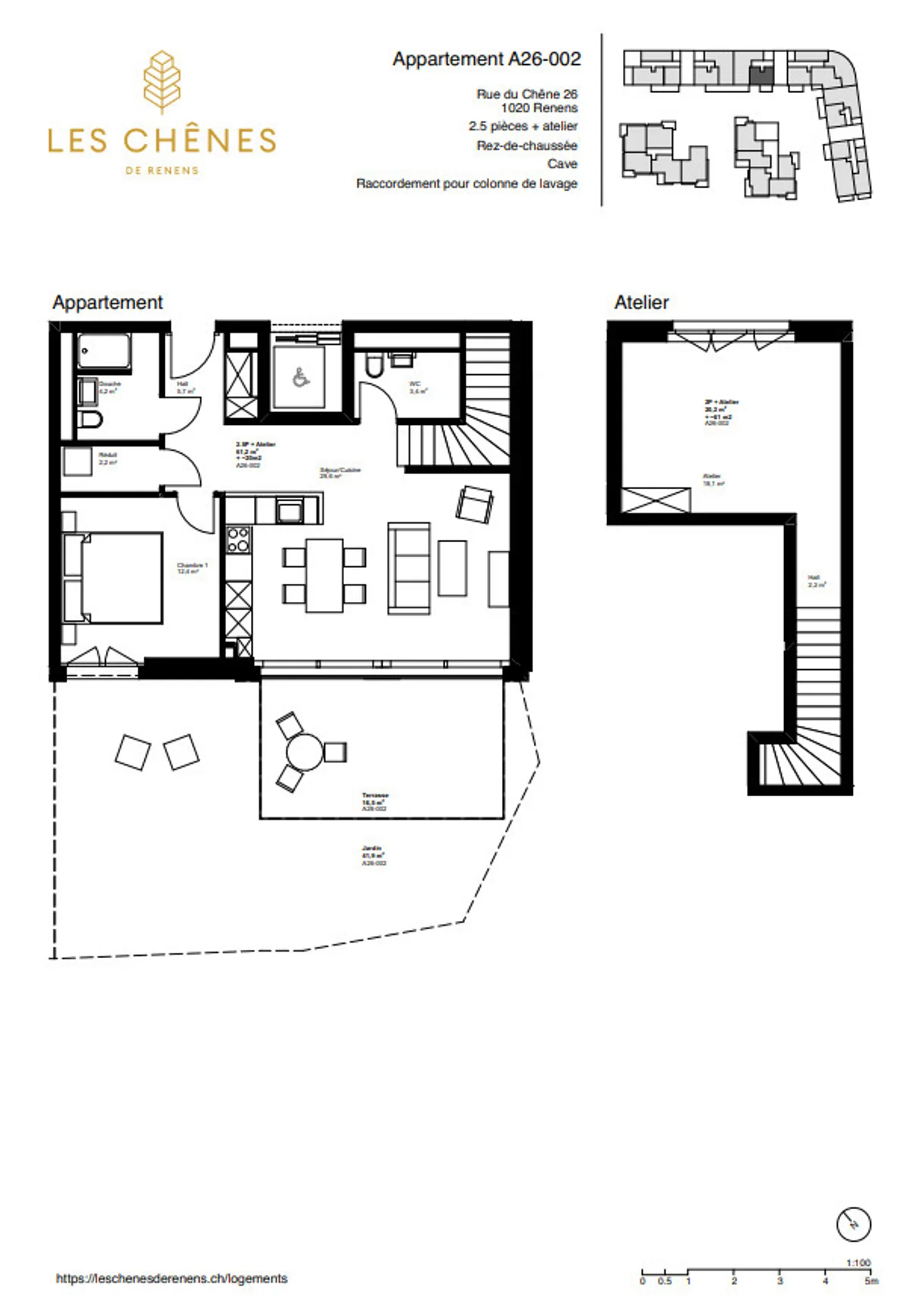 Appartement moderne 2.5 pièces - Photo 8 sur 13