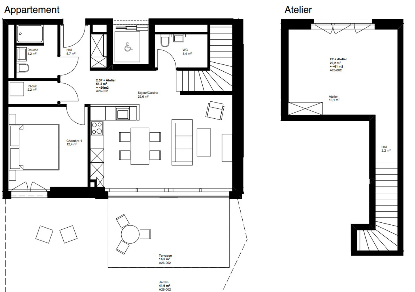 Appartement moderne 2.5 pièces - Photo 9 sur 13