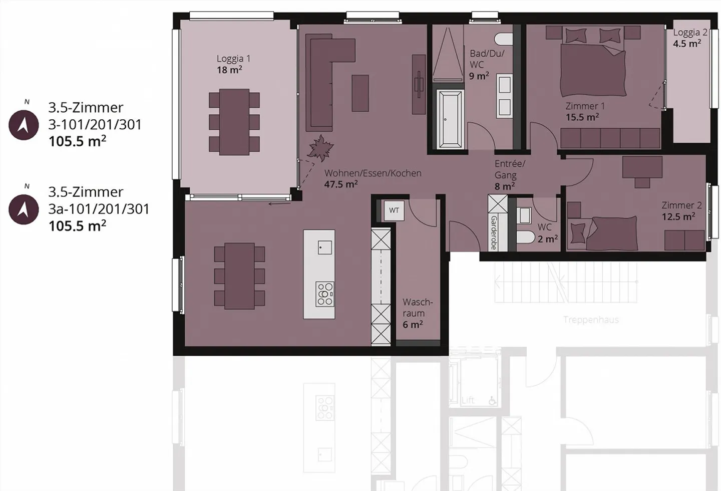 Bright, modern apartments in the development "mitte-widnau.ch" - Photo 8 of 8