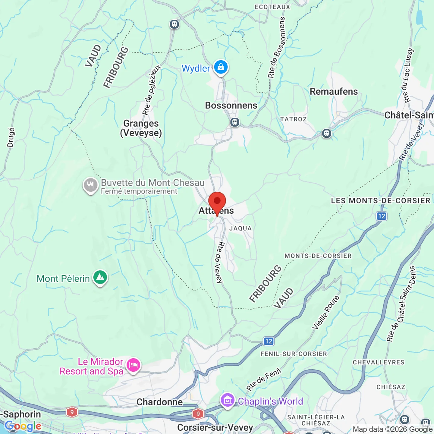 Im Zentrum von Attalens 10 Außenparkplätze - Foto 2 von 2