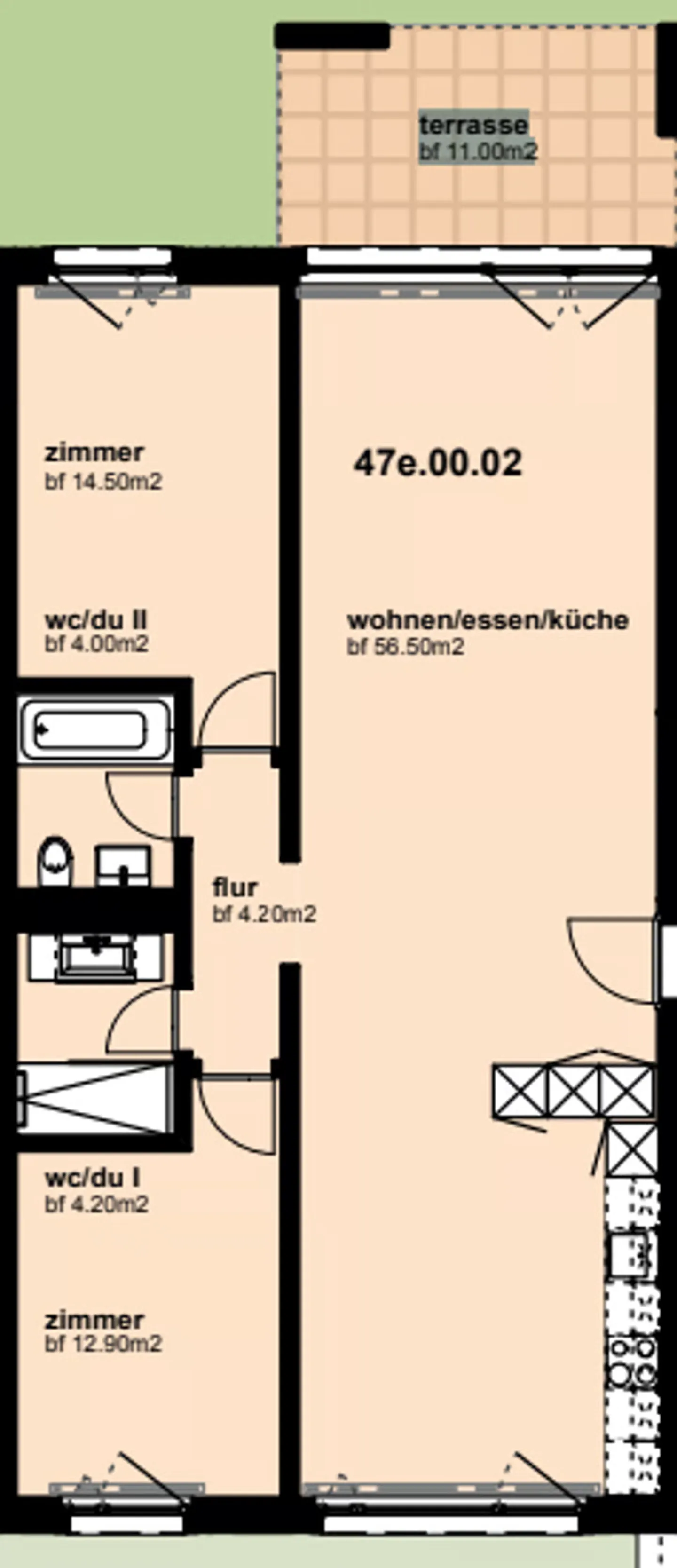 Appartement moderne de 3,5 pièces au rez-de-chaussée - Photo 7 sur 7