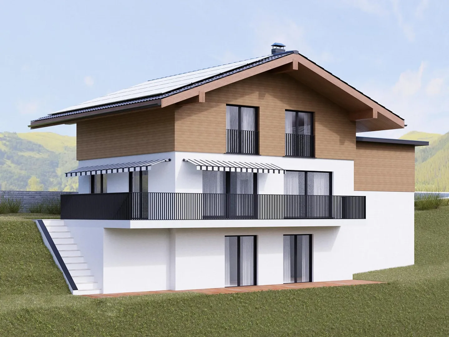 Maison individuelle de 6½ pièces neuve avec une vue magnifique sur les montagnes - Photo 1 sur 15