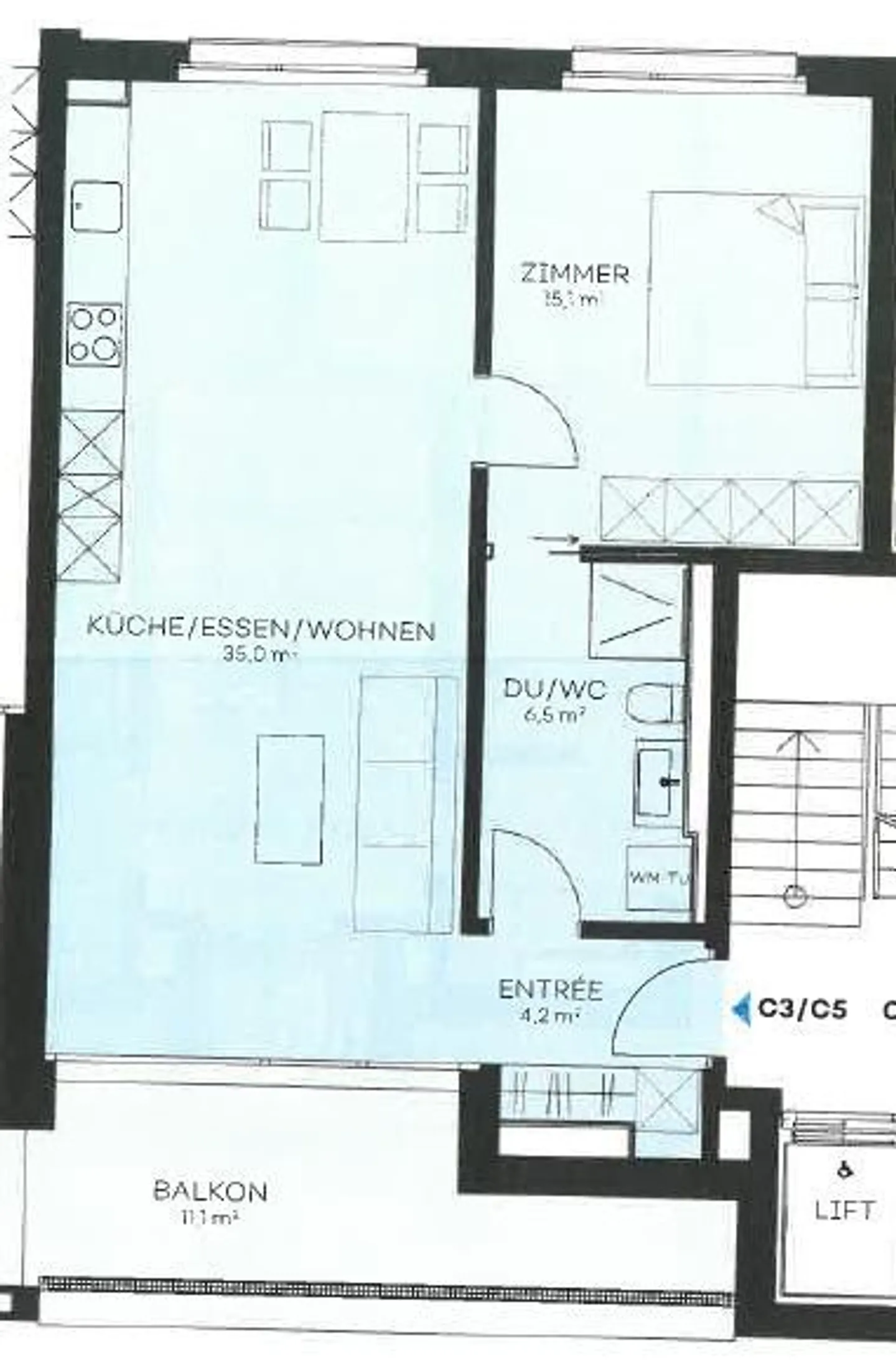 Moderno appartamento di 2,5 stanze in un quartiere centrale a Bülach - Foto 7 di 7