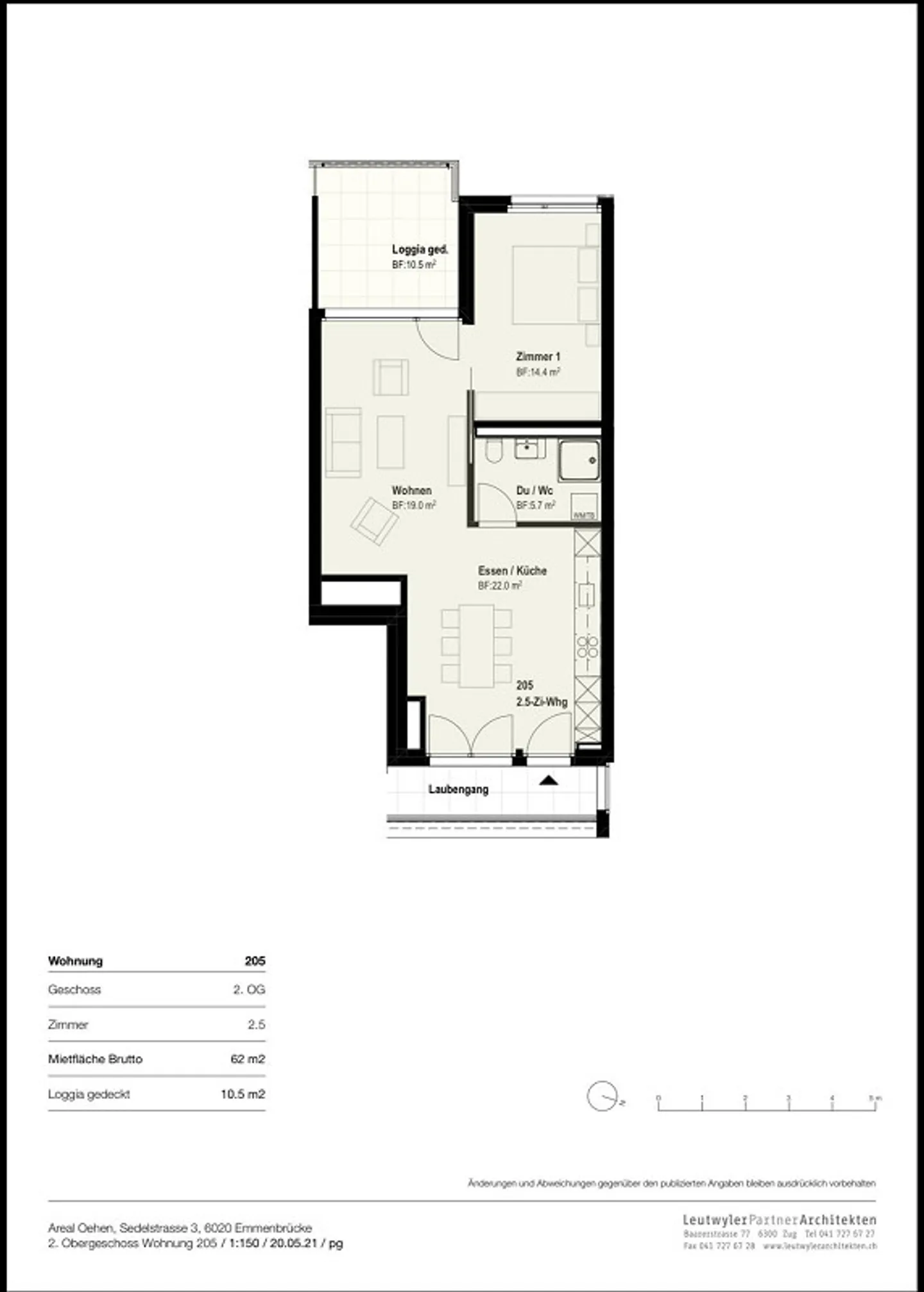2,5 Zimmer Wohnung mit Loggia - Photo 9 of 9