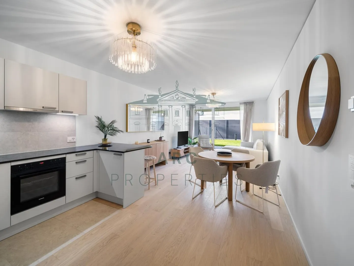 ANIÈRES - APPARTAMENTO ARREDATO CON GIARDINO - Foto 2 di 7