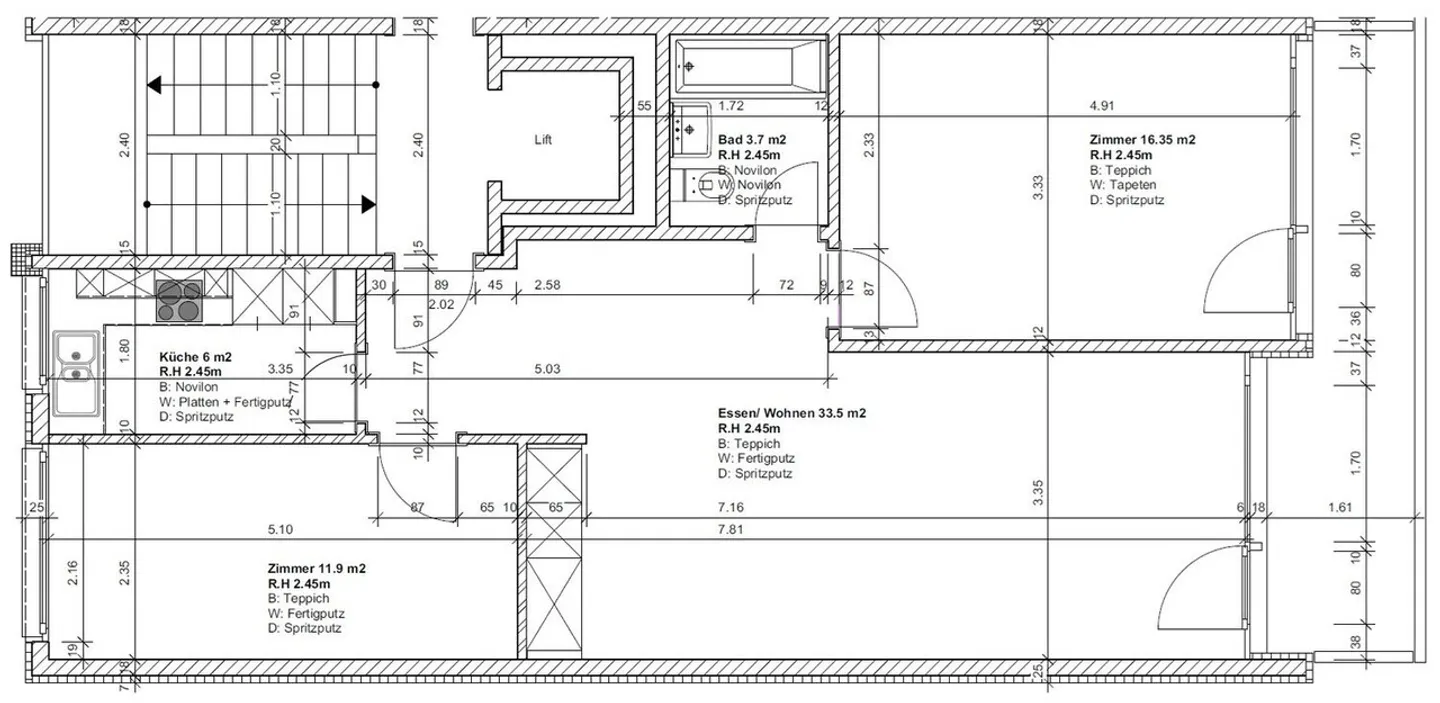 Appartamento 3.5 locali di 76 m² al 3° piano - Foto 9 di 9