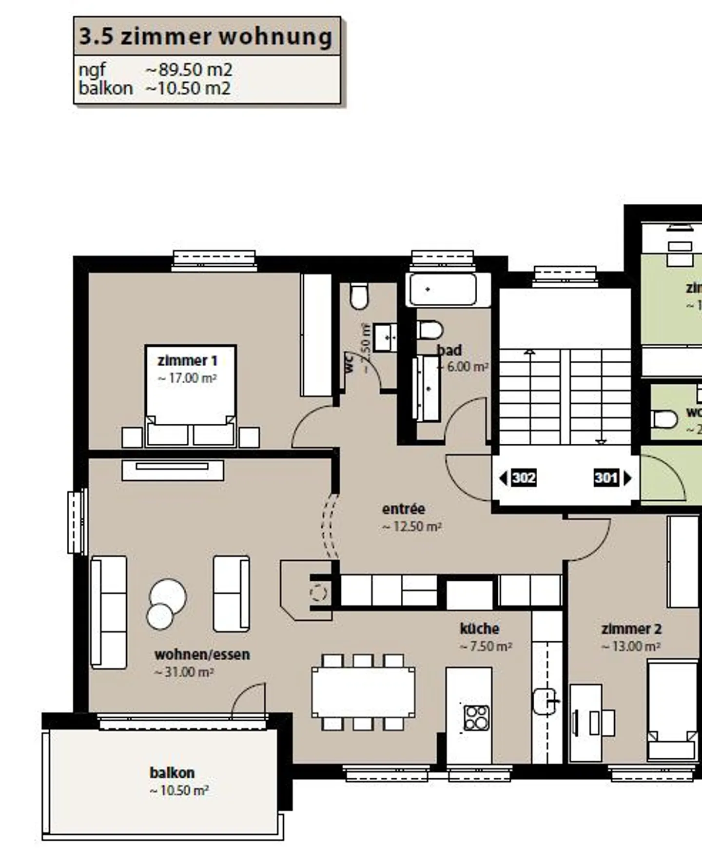 Appartamento 3½ camere - Foto 11 di 11