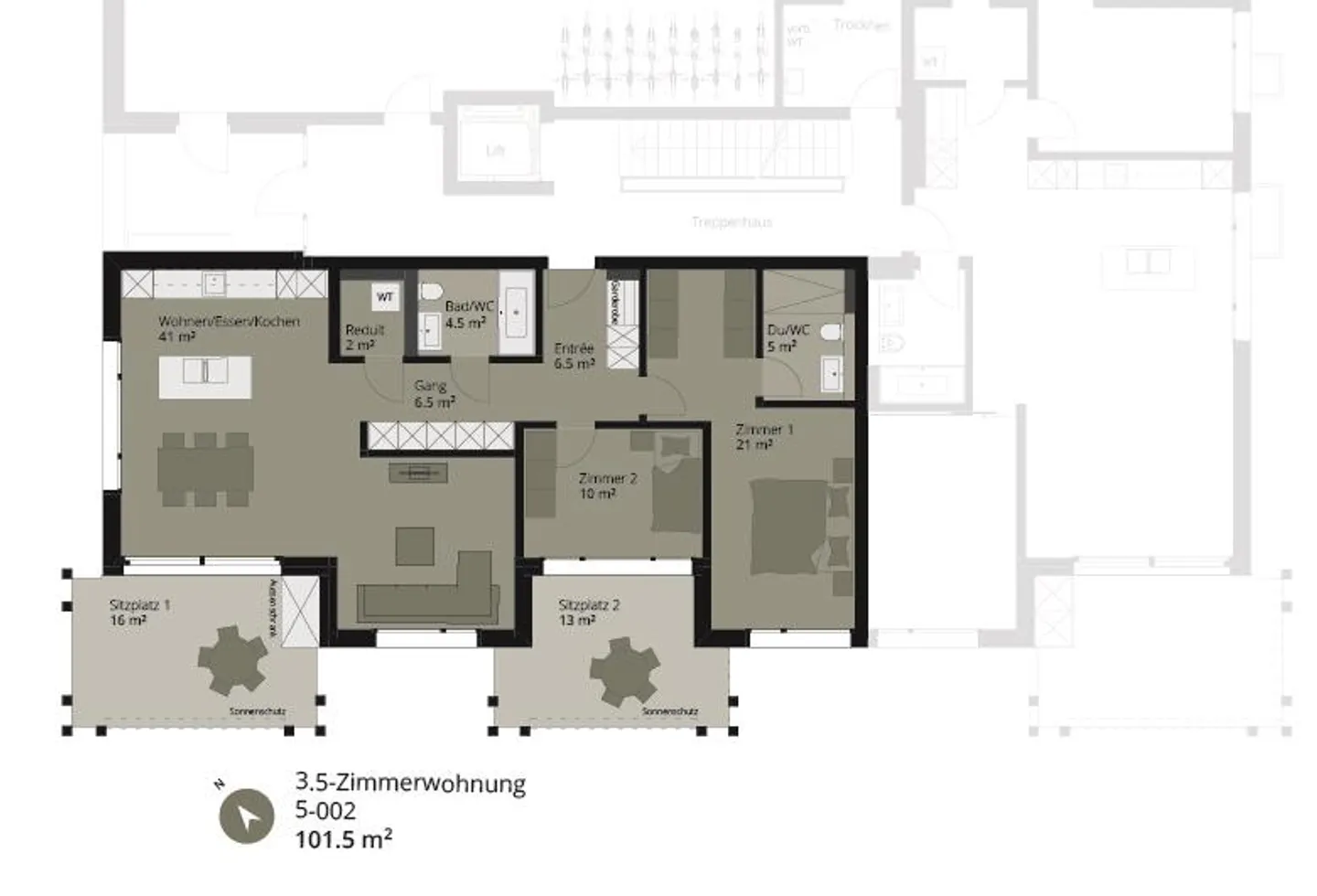 Charmante Erdgeschosswohnung mit exklusiver Gartenfläche zur Sondernutzun - Foto 13 von 13