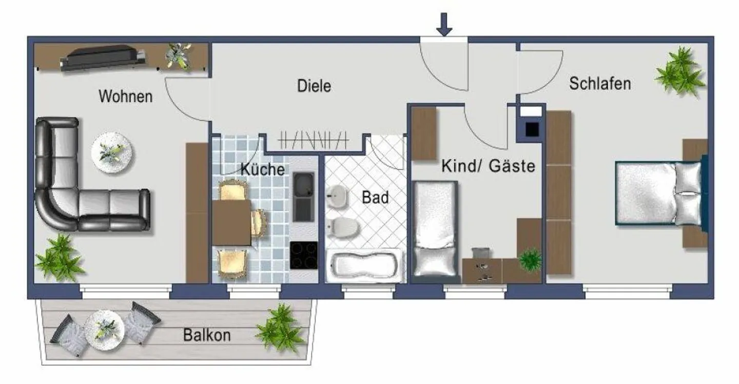Appartamento di 3,5 stanze in una posizione tranquilla ai piedi del Pilatus - Foto 8 di 8