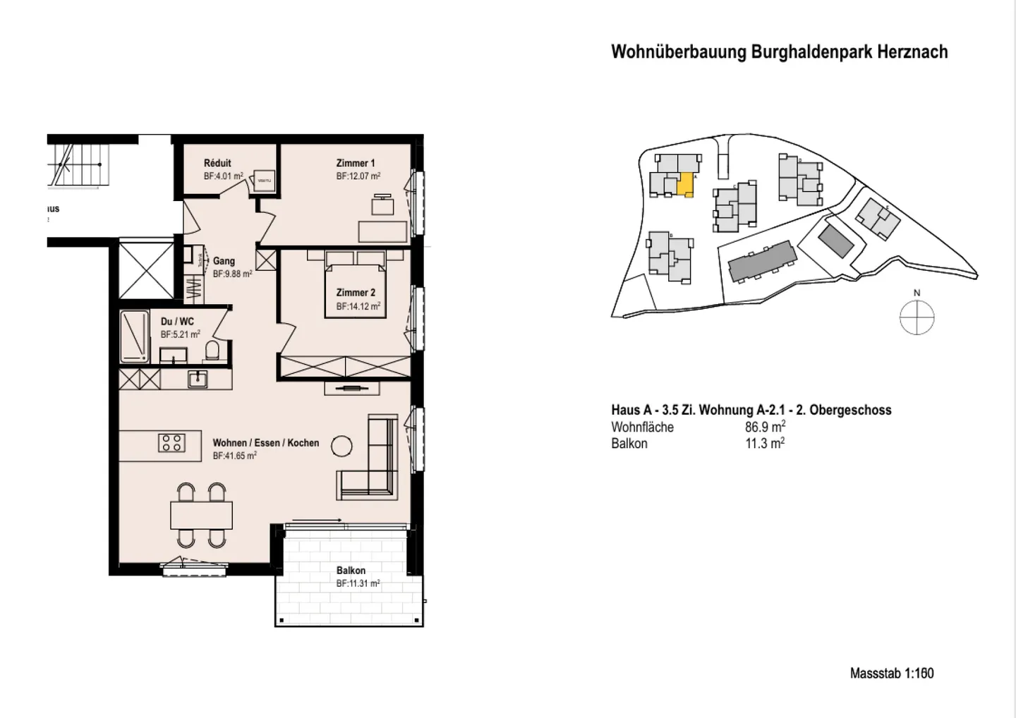 Herznach / Appartement 3.5 pièces A-2.1 - Photo 10 sur 10