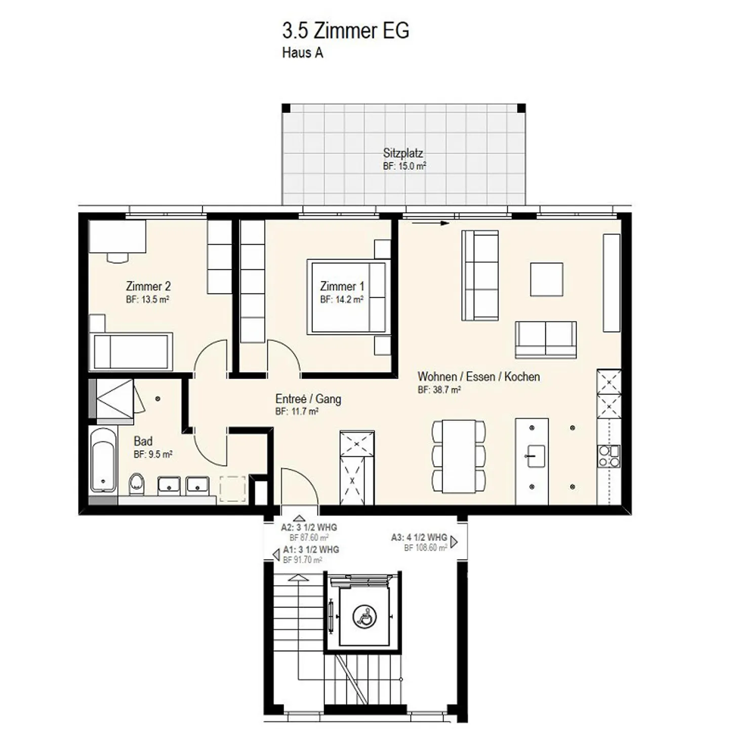 Charmante Wohnung mit Garten - Foto 7 von 7