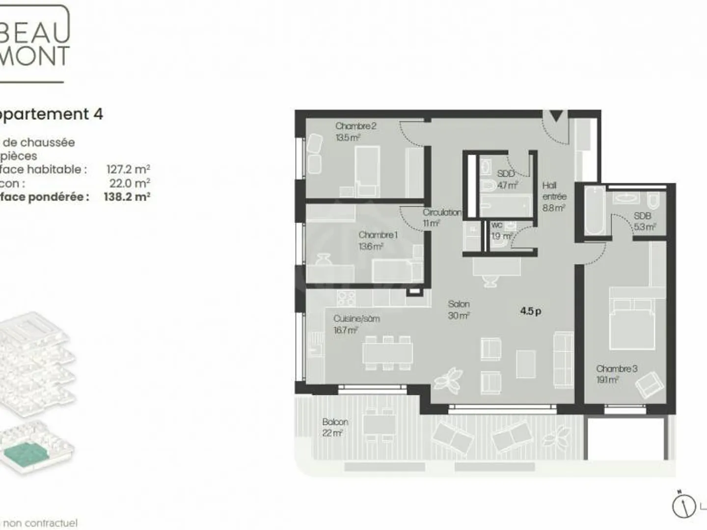 One of the last 2 new 4.5-room apartments on the ground floor - Photo 8 of 8