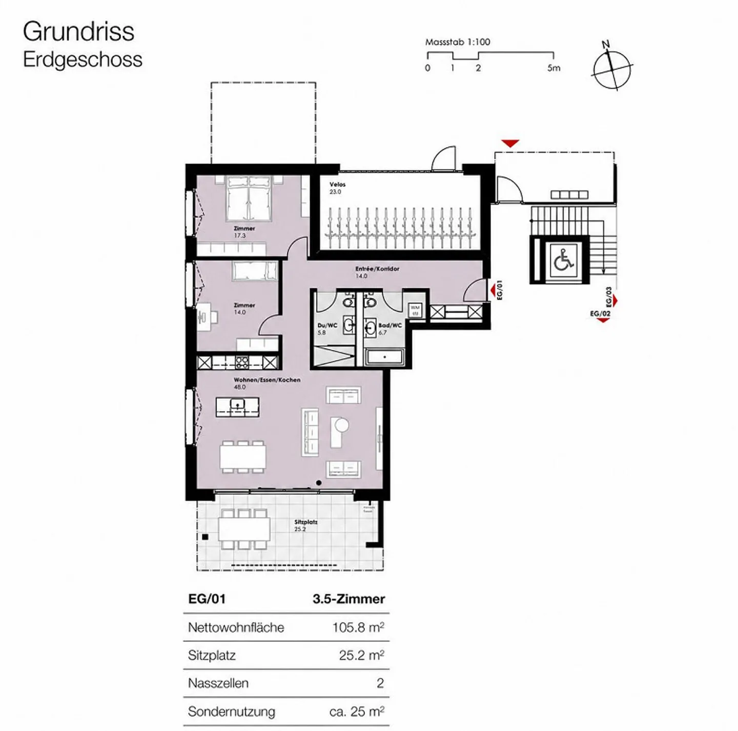 3.5-Zimmer-Gartenwohnung in Arbon EG 01 - Photo 6 of 8