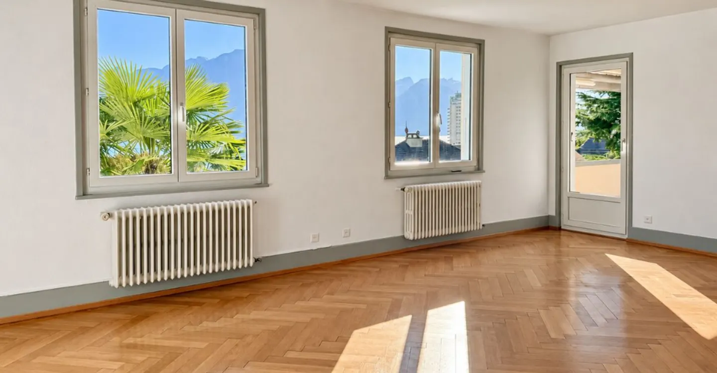 Montreux - Ein außergewöhnliches Panorama für diese helle 3,5-Zimmer-Wohnung - Foto 1 von 5