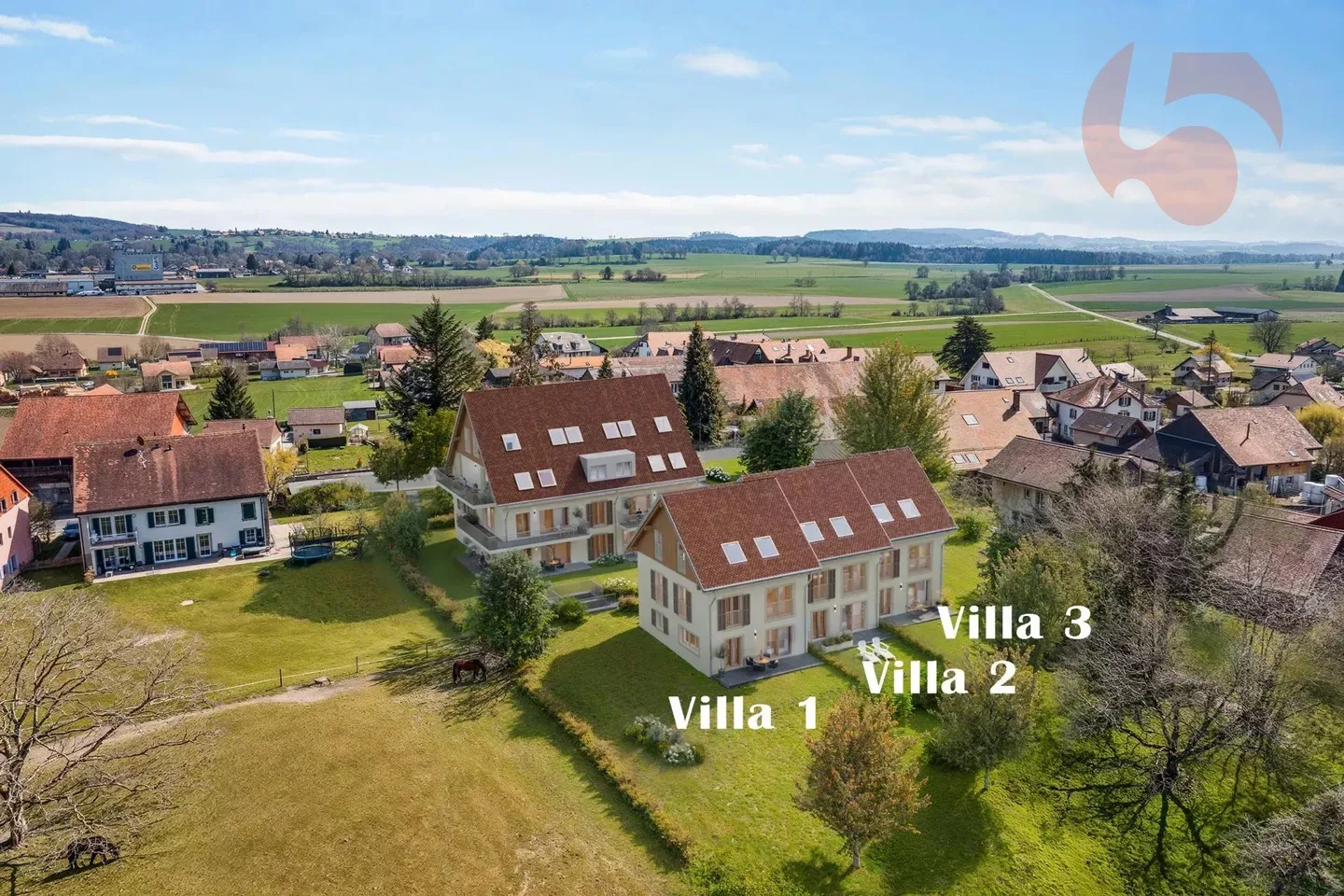 Verkauf nach Plänen in Rueyres: 6,5-Zimmer-Villen mit 150 m2 Wohnfläche und schöner Aussicht - Foto 2 von 13