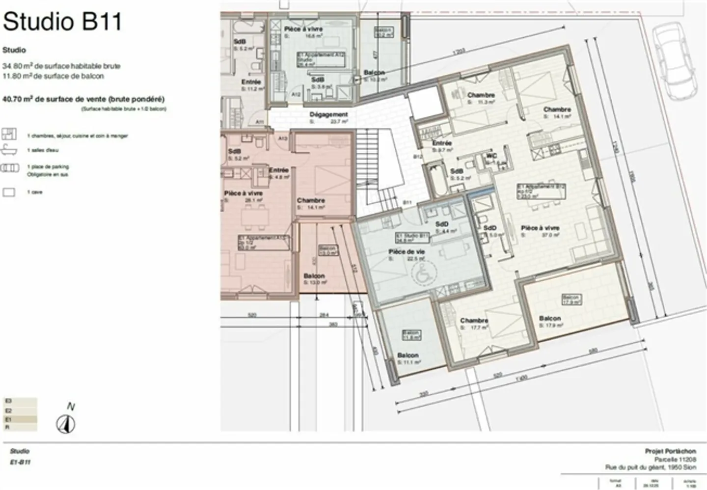 Studio au premier étage à Sion - Photo 9 sur 11