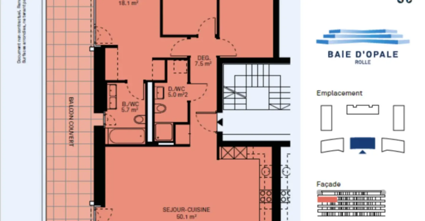 4,5-Zimmer-Luxuswohnung. Blick auf den See und großer überdachter Balkon von 76m2. - Foto 5 von 5