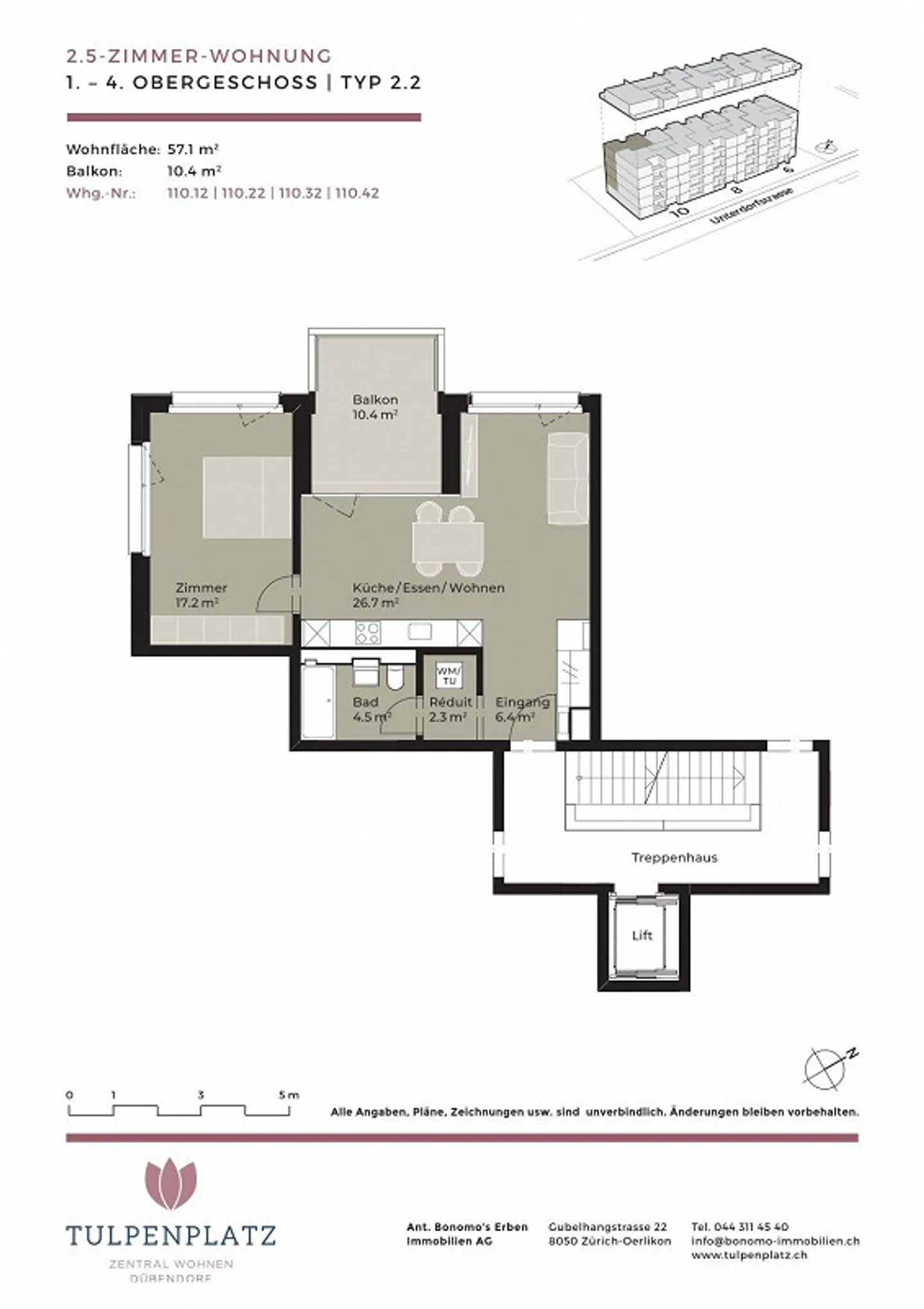 Apartment with balcony in the center of Dübendorf for rent - Photo 5 of 5